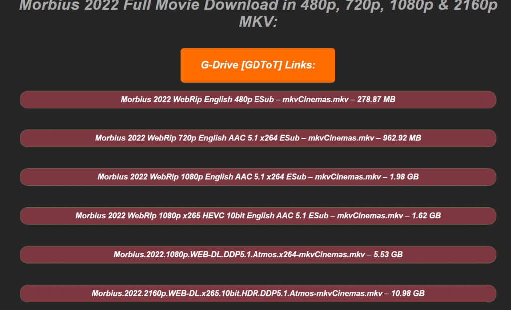 Moribus movie download