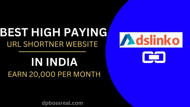 Adslinko.com |Best High Paying URL Shortner Website India